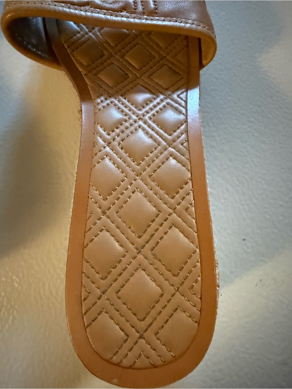 Tory Burch Fleming Espadrille Wedge Slides - Tan, Size 6.5 - Picture 9 of 9